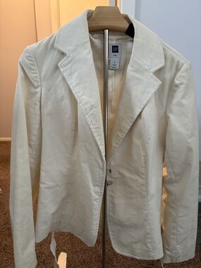 GAP Women's Cream-White Tailored Blazer